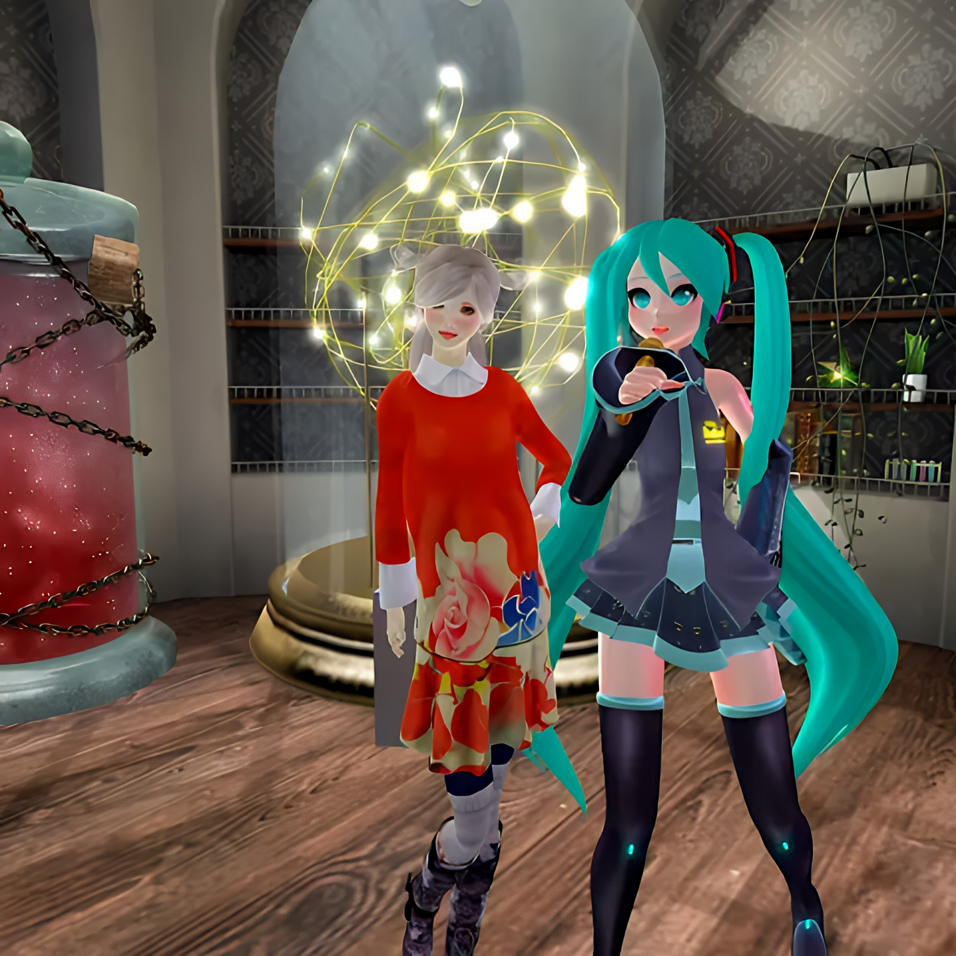 Hatsune Miku hosting a Japanese Radio Station in Second Life