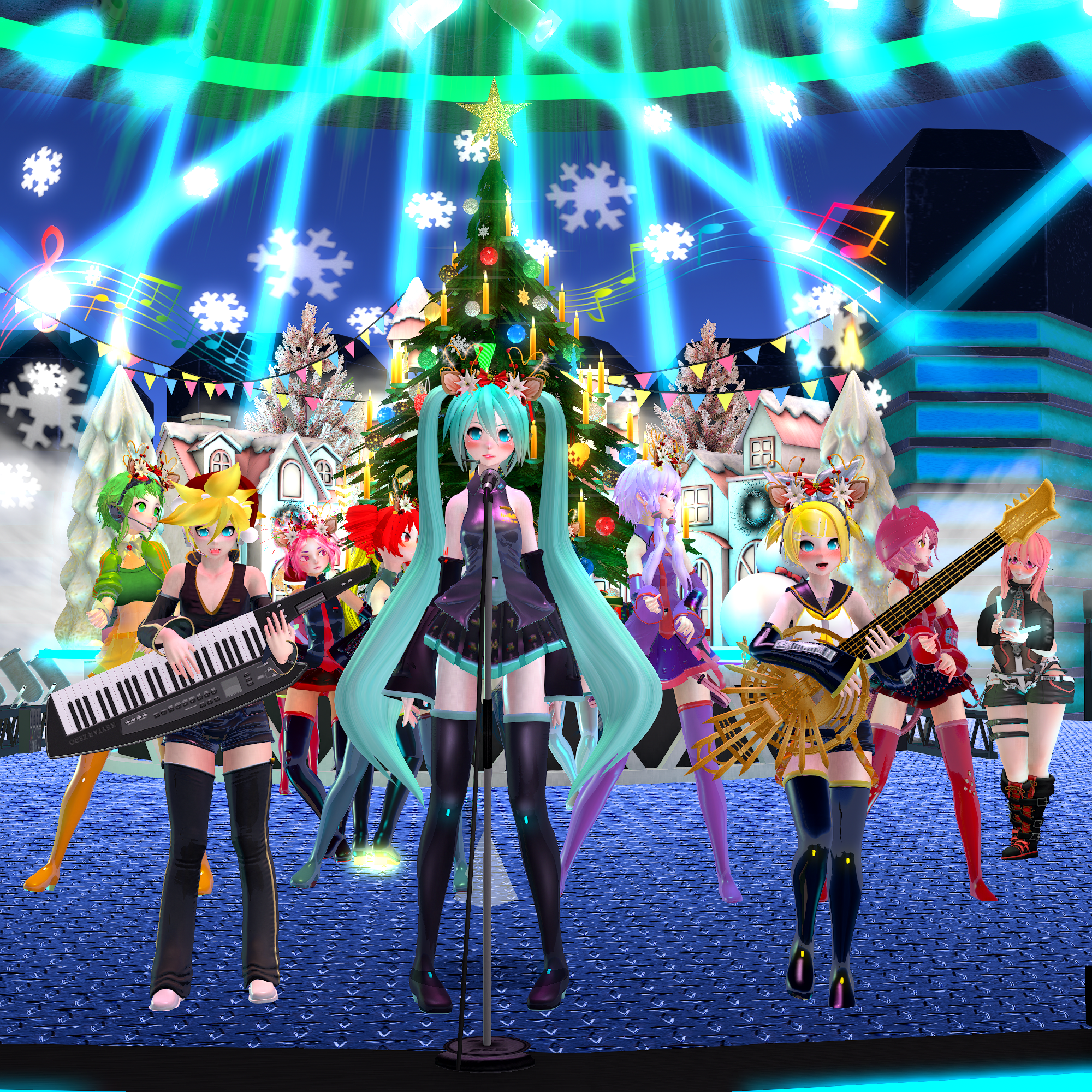 Hatsune Miku Christmas Special in Second Life - Cinematic 4K Snapshot by Hatsune Miku Cafe